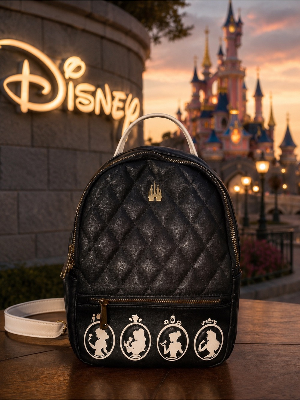 Loungefly Disney Princess Cameo Quilted Mini Backpack